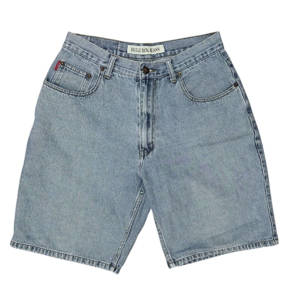 Vintage Bugle Boy Jean Shorts Blue Denim Jorts Mens 31 Skater 90s Y2K Grunge